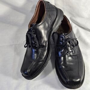 Clarks Oxford Shoes Men's 11 M Black Square Toe Lace Up